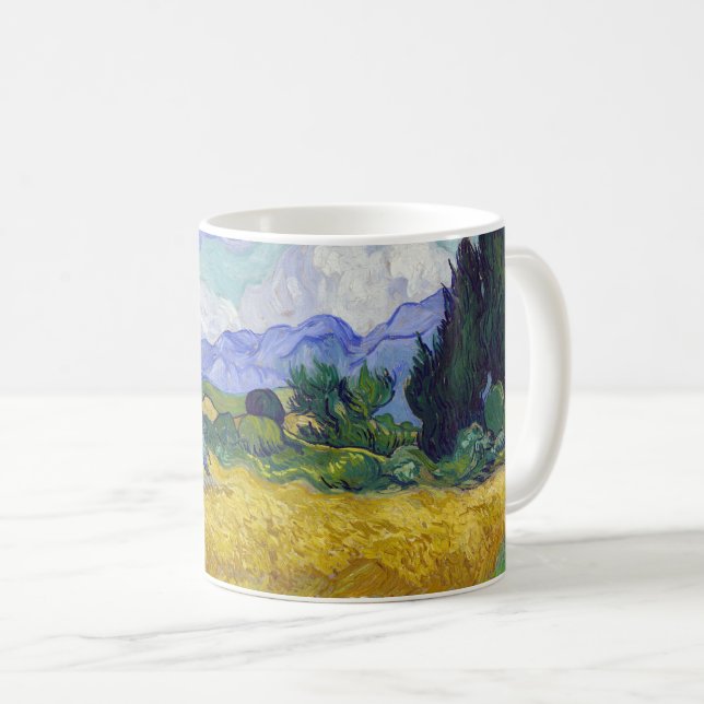 Vincent Van Gogh - Wheat Fält med Cypresses Kaffemugg (Framsida höger)