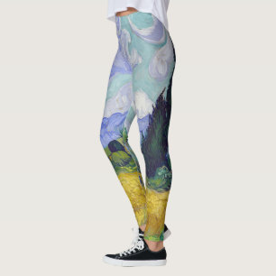 Vincent Van Gogh - Wheat Fält med Cypresses Leggings