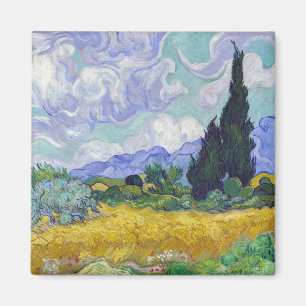 Vincent Van Gogh - Wheat Fält med Cypresses Magnet
