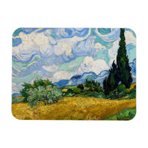 Vincent Van Gogh - Wheat Fält med Cypresses Magnet