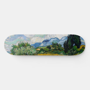 Vincent Van Gogh - Wheat Fält med Cypresses Mini Skateboard Bräda 18,5 Cm