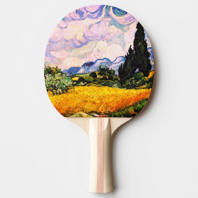 Vincent Van Gogh Wheat Fält med Cypresses Pingisracket (Framsidan)