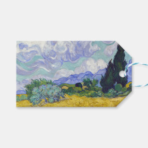 Vincent Van Gogh - Wheat Fält med Cypresses Presentetikett