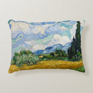 Vincent Van Gogh - Wheat Fält med Cypresses Prydnadskudde