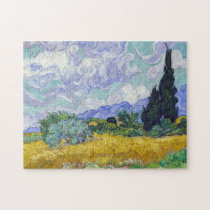 Vincent Van Gogh - Wheat Fält med Cypresses Pussel