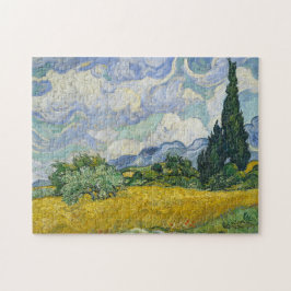 Vincent Van Gogh Wheat Fält med Cypresses Pussel