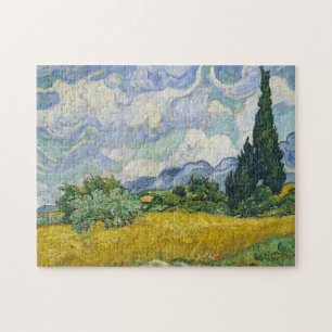 Vincent Van Gogh Wheat Fält med Cypresses Pussel