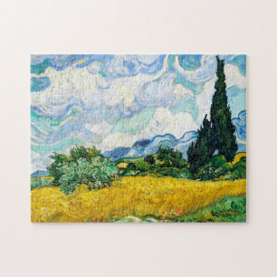 Vincent Van Gogh Wheat Fält med Cypresses Pussel