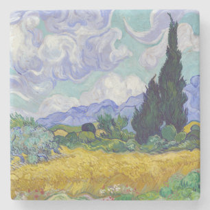 Vincent Van Gogh - Wheat Fält med Cypresses Stenunderlägg