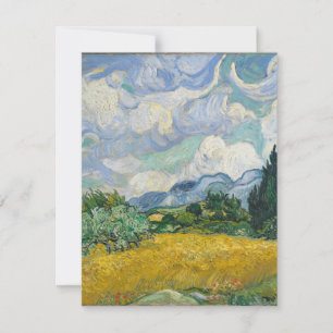 Vincent van Gogh - Wheat Fält med Cypresses Tack Kort