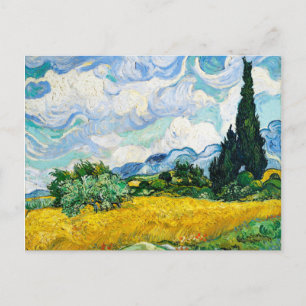 Vincent Van Gogh Wheat Fält med Cypresses Vykort