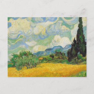 Vincent Van Gogh - Wheat Fält med Cypresses Vykort
