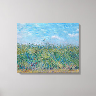 Vincent Van Gogh - Wheat Fält med en Lark Canvastryck