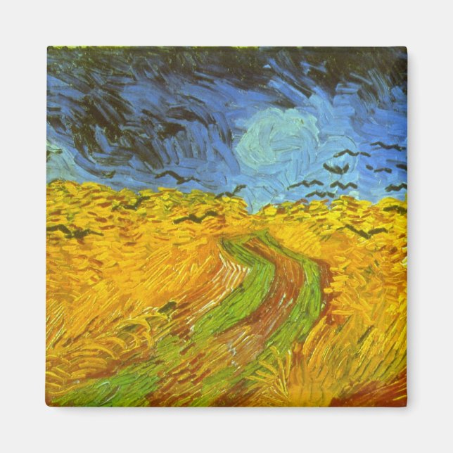 Vincent van Gogh Wheat Fält med Kråkor Magnet (Framsidan)