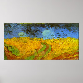 Vincent van Gogh Wheat Fält med Kråkor Poster