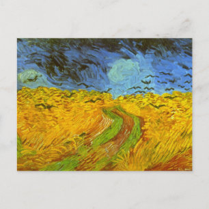 Vincent van Gogh Wheat Fält med Kråkor Vykort