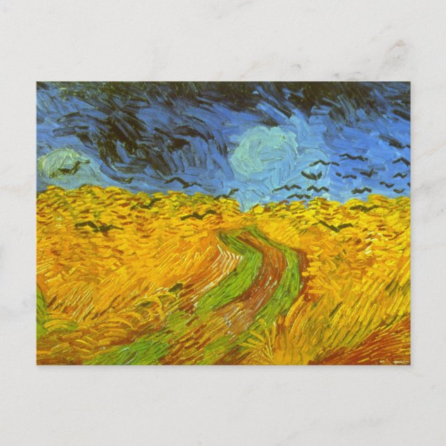 Vincent van Gogh Wheat Fält med Kråkor Vykort (Framsida)