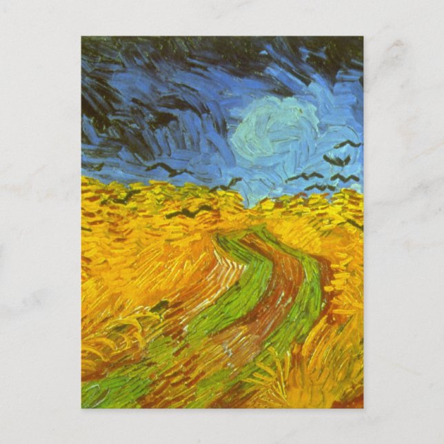 Vincent van Gogh Wheat Fält med Kråkor Vykort (Framsida)