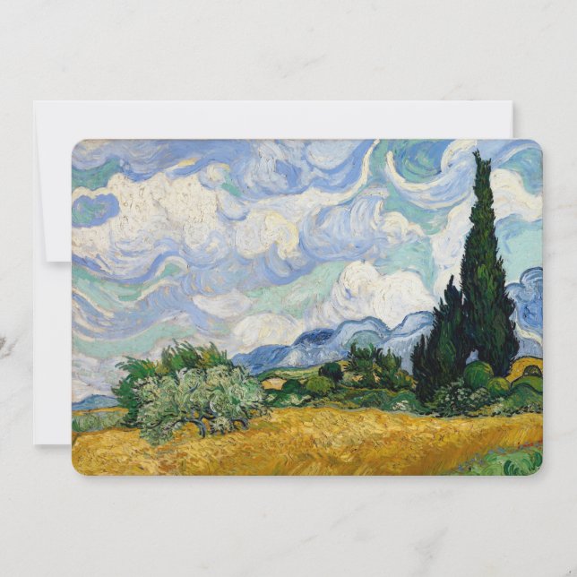Vincent Van Gogh Wheat Fält med kypresser (Framsida)