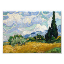 Vincent Van Gogh Wheat Fält med kypresser