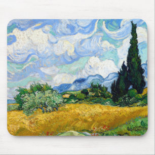 Vincent van Gogh Wheat Fält med kypresser Musmatta
