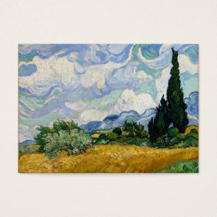 Vincent Van Gogh Wheat Fält med kypresser Visitkort