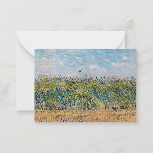 Vincent van Gogh - Wheat Fält med Lark Anteckningskort (Framsida)