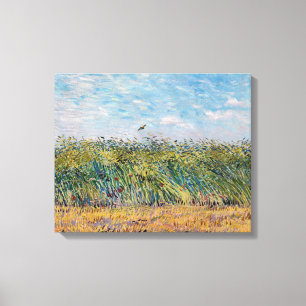 Vincent van Gogh - Wheat Fält med Lark Canvastryck