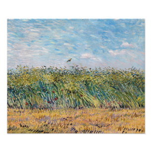 Vincent van Gogh - Wheat Fält med Lark Fototryck