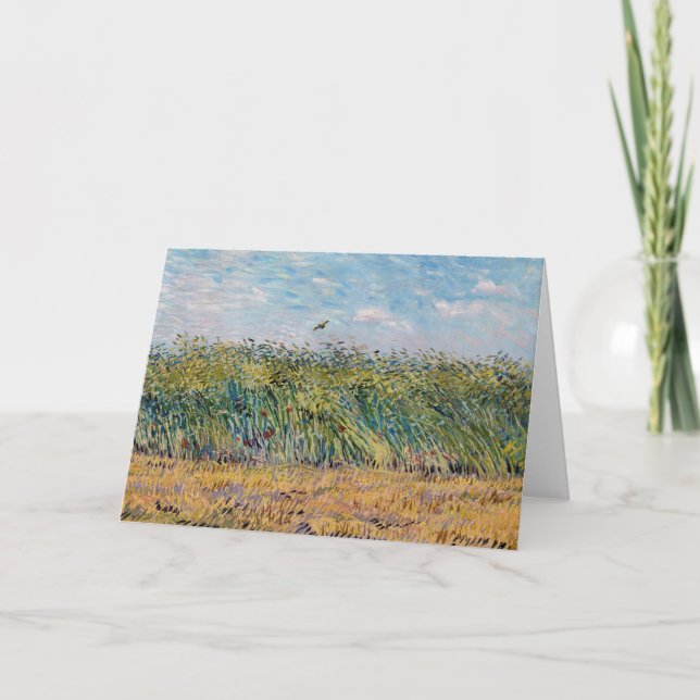 Vincent van Gogh - Wheat Fält med Lark Kort (Framsida)