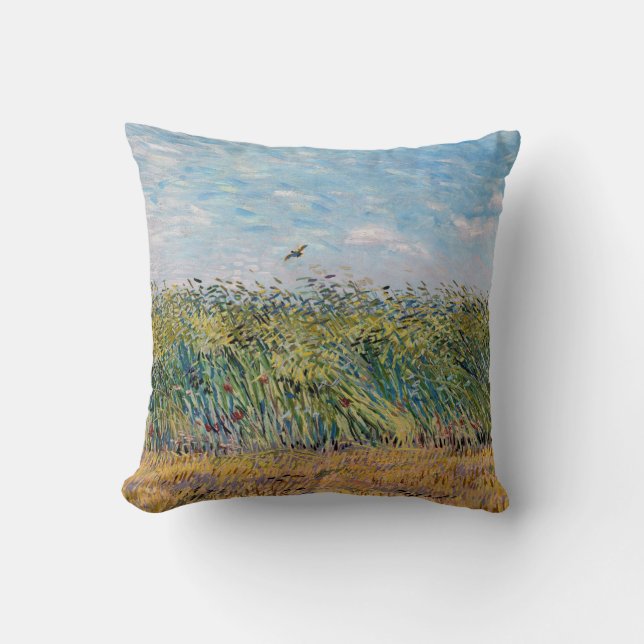 Vincent van Gogh - Wheat Fält med Lark Kudde (Framsida)