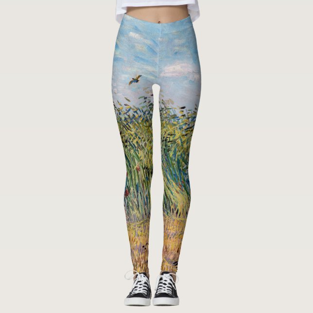Vincent van Gogh - Wheat Fält med Lark Leggings (Framsida)