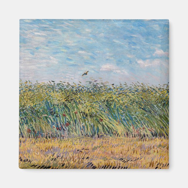 Vincent van Gogh - Wheat Fält med Lark Magnet (Framsidan)