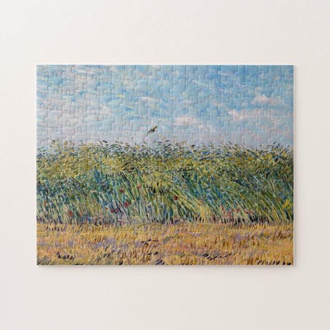 Vincent van Gogh - Wheat Fält med Lark Pussel (Horisontell)