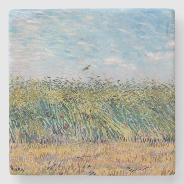 Vincent van Gogh - Wheat Fält med Lark Stenunderlägg (Framsidan)
