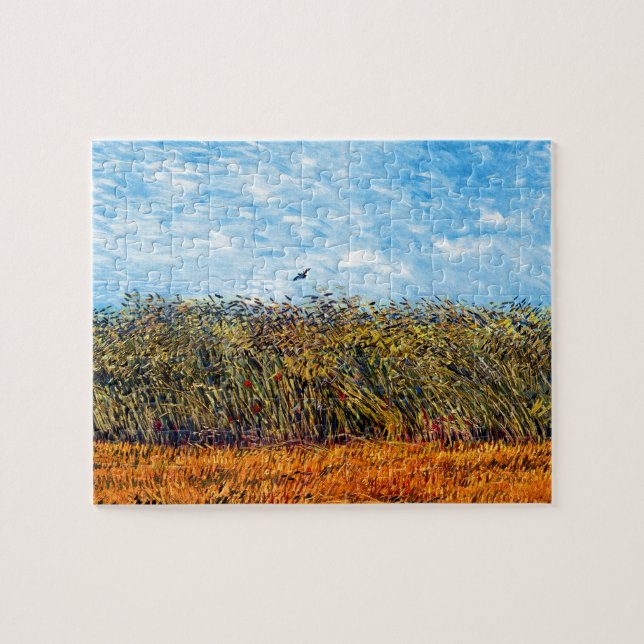 Vincent Van Gogh - Wheat Fält med stor vikt Pussel (Horisontell)