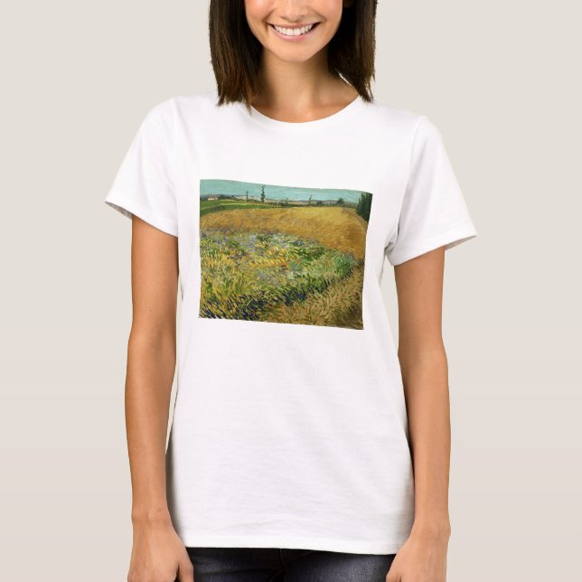 Vincent Van Gogh, Wheatfield, Korenveld T Shirt (Framsida)