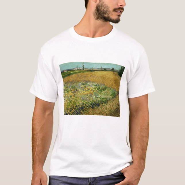 Vincent Van Gogh, Wheatfield, Korenveld T Shirt (Framsida)