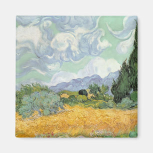 Vincent Van Gogh Wheatfield med Cypresses, 1889 Magnet