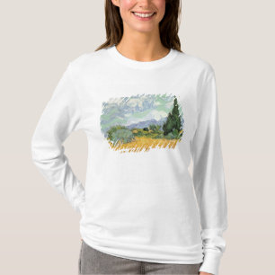 Vincent Van Gogh Wheatfield med Cypresses, 1889 Tee