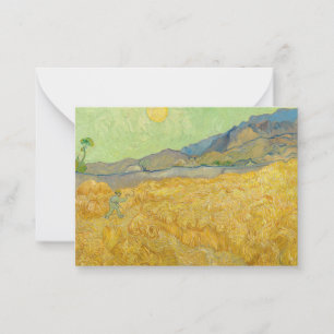 Vincent van Gogh - Wheatfield med en förkortning Anteckningskort