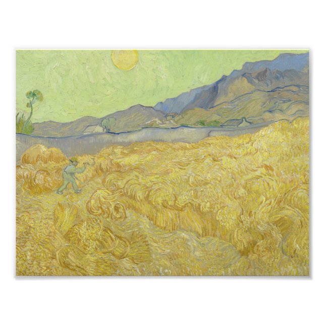 Vincent van Gogh - Wheatfield med en förkortning Fototryck (Framsidan)