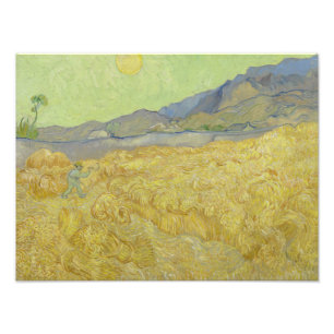 Vincent van Gogh - Wheatfield med en förkortning Fototryck
