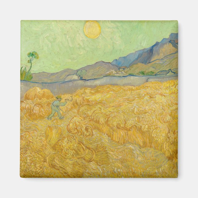 Vincent van Gogh - Wheatfield med en förkortning Magnet (Framsidan)