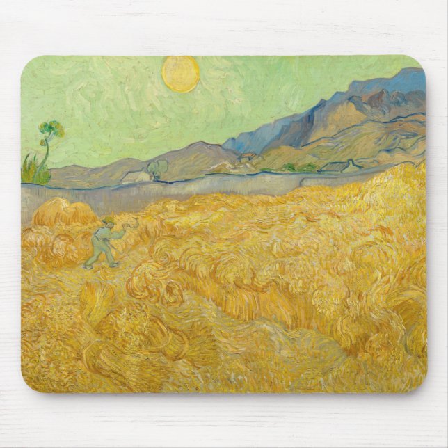 Vincent van Gogh - Wheatfield med en förkortning Musmatta (Framsidan)