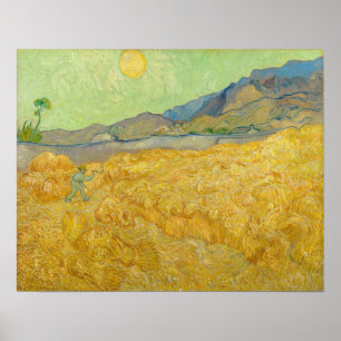 Vincent van Gogh - Wheatfield med en förkortning Poster