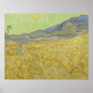 Vincent van Gogh - Wheatfield med en förkortning Poster