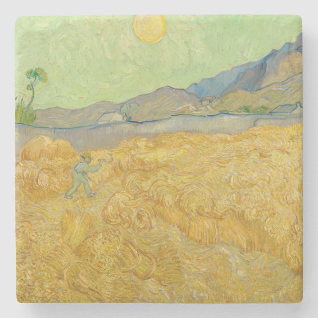 Vincent van Gogh - Wheatfield med en förkortning Stenunderlägg (Framsidan)