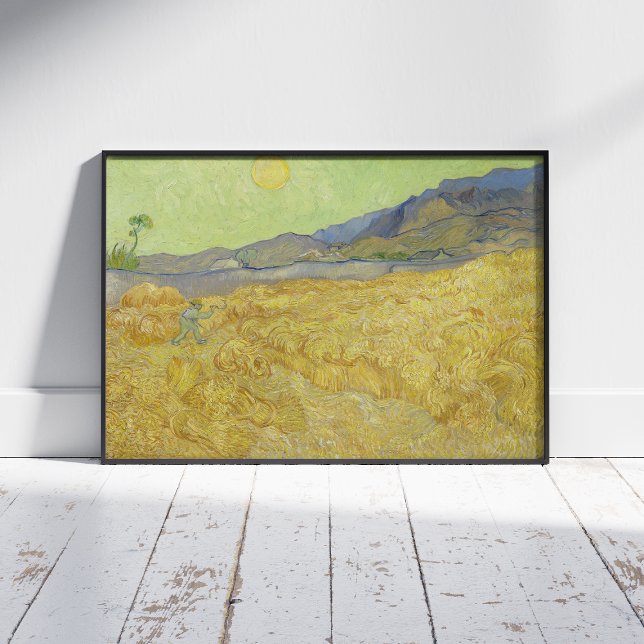 Vincent Van Gogh, Wheatfield med en rabatt Fototryck (Skapare uppladdad)