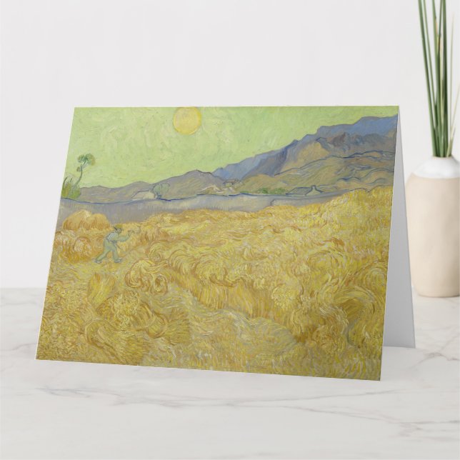 Vincent Van Gogh, Wheatfield med en rabatt Kort (Framsida)